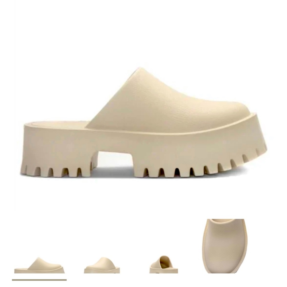 NEW Lugged Platform Clog Clogge chunky Taupe JEFFREY CAMPBELL sz 8